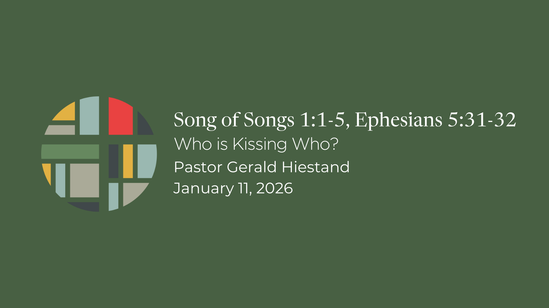 Song of Songs 1:1-5, Ephesians 5:31-32