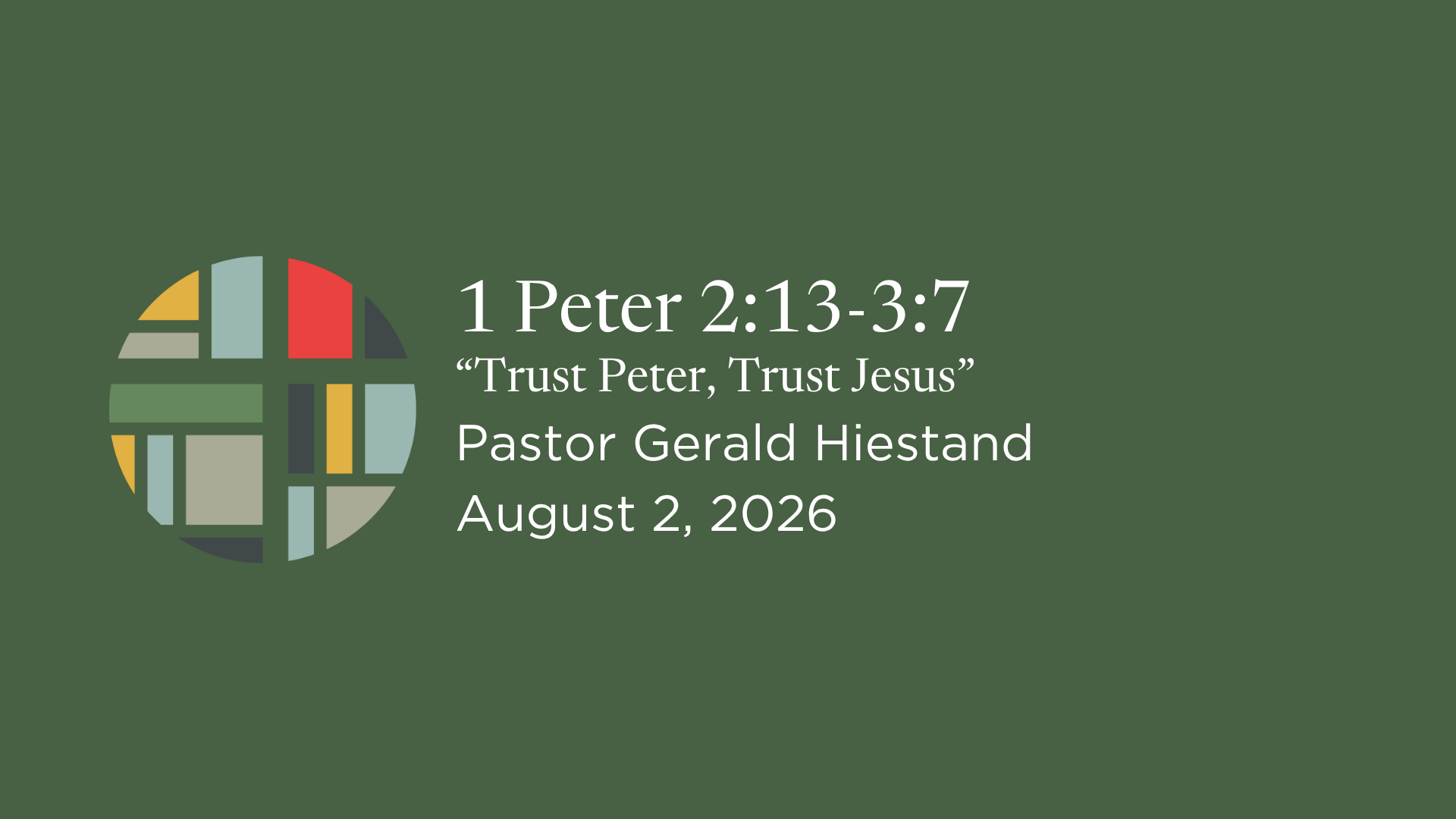 1 Peter 2:13–3:7