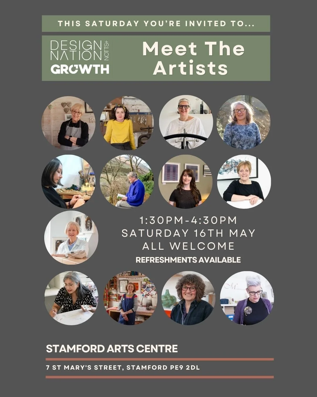 Tomorrow! Meet the Artists at Stamford Arts Centre @stamfordarts 
Design Nation Members will be there to share their stories about the work in the exhibition.
We look forward to seeing you there - 1.30pm - 4.30pm
@design_nationuk 

#stamfordarts #dnn