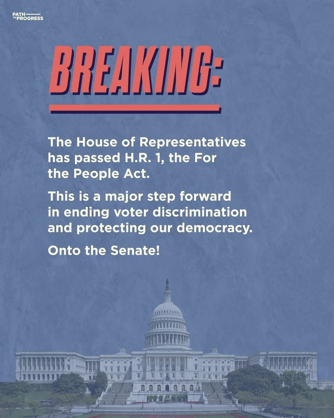 This is big. It&rsquo;ll be even bigger when this becomes law. Call your senators and tell them to support the For the People Act!