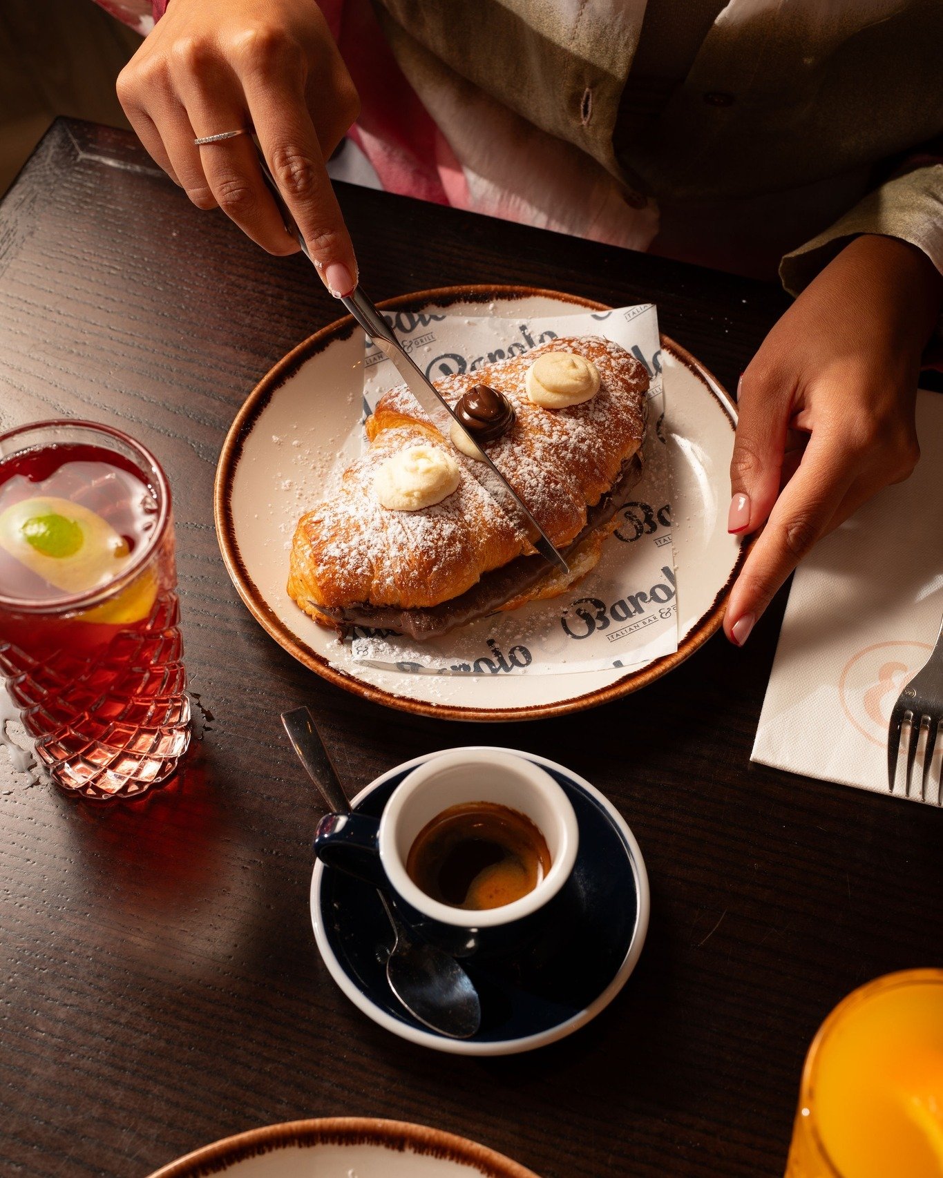 Are you going to treat yourself to the best breakfast in town? 
Look no further. Barolo&rsquo;s Giant Croissant, with a choice of Alla Crema, Nutella, Pistachio, Provola &amp; Bacon, or Cotto Ham &amp; Cheese, is the answer!