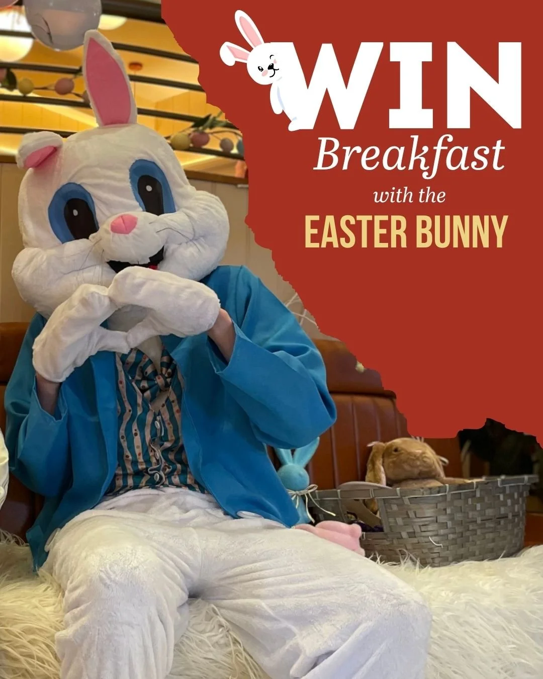 🐰✨ Easter Giveaway Time! ✨🐰

Want to treat your family to a fun-filled Easter Sunday morning? We are giving away 4 tickets to a magical Easter Breakfast at Di Maggio&rsquo;s East Kilbride!

Enjoy delicious food and a special visit from the Easter B