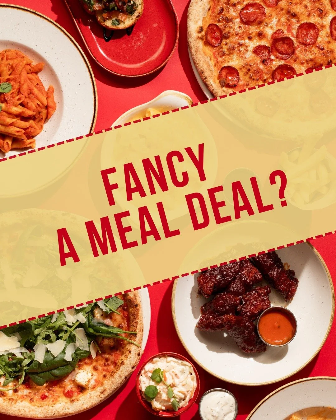 🍕 What are you waiting for?

Planning a takeaway night in or a picnic in the park (weather permitting 🌤️)?

Make it easy,  just order a Di Maggio&rsquo;s Meal Deal from any of our locations and enjoy your favourites wherever you are.

Available for