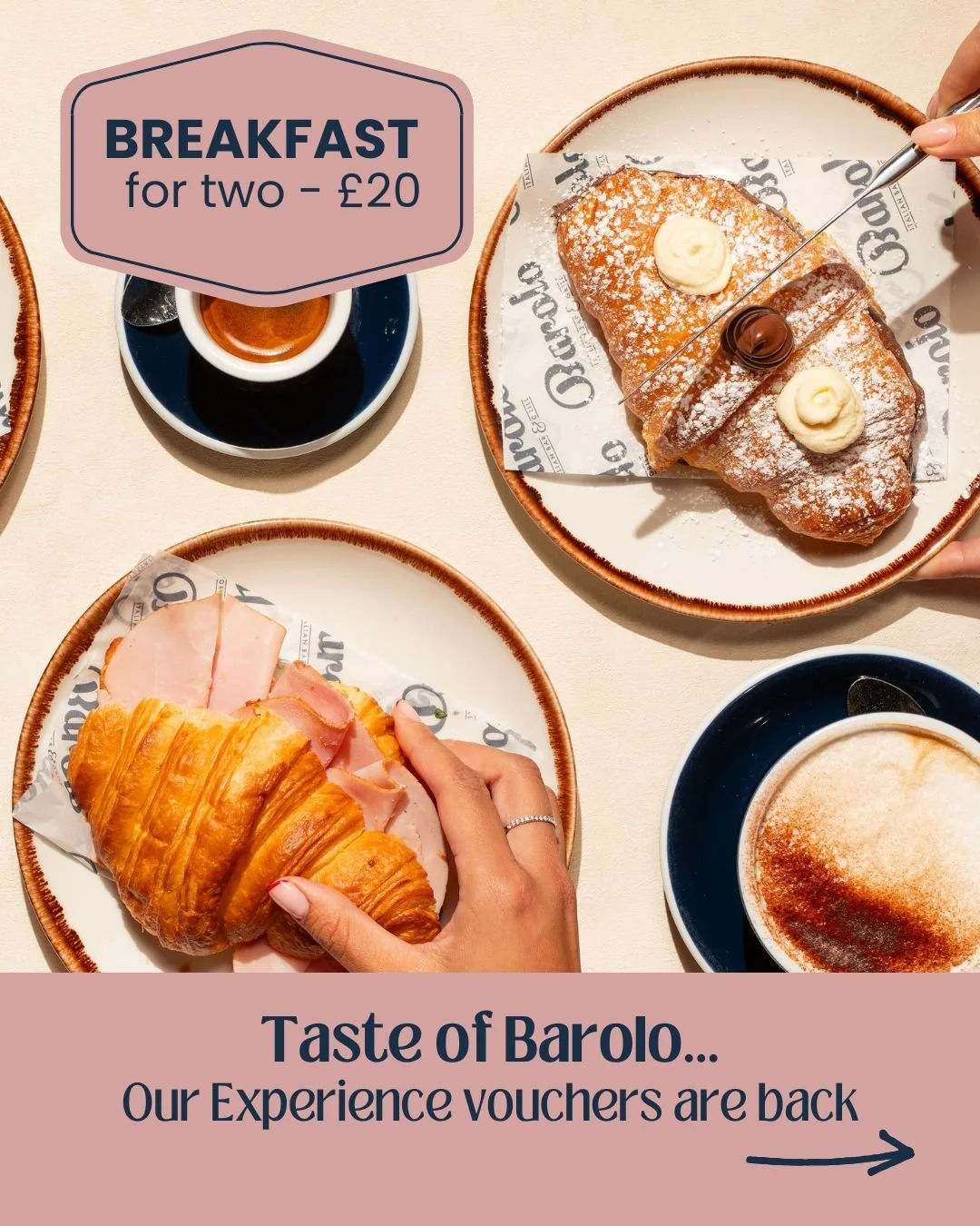 Our Experience Vouchers are back!

From today until the end of June, you can choose your favourite 𝑩𝒂𝒓𝒐𝒍𝒐 𝑬𝒙𝒑𝒆𝒓𝒊𝒆𝒏𝒄𝒆, buy online through our website, and redeem it any time until 19 November.

Choose from:
Breakfast for two - &pound;2