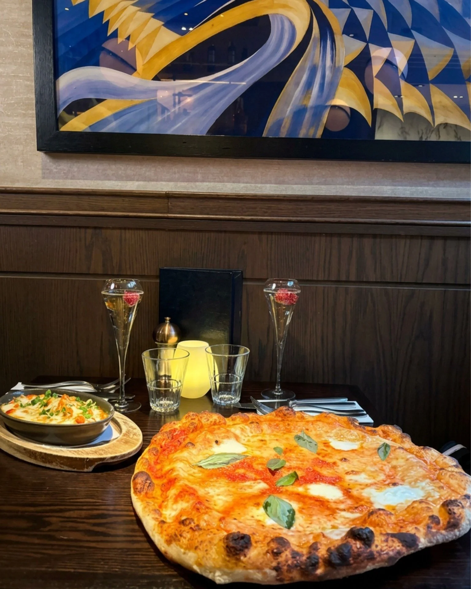When a Margherita doesn&rsquo;t fit the table&hellip; it takes over it. 🍕

Meet the Ruota di Carro, a cart-wheel sized Margherita stretched impossibly thin and loaded like a dream.

Double Fior di Latte, creamy buffalo mozzarella, and a snowfall of 