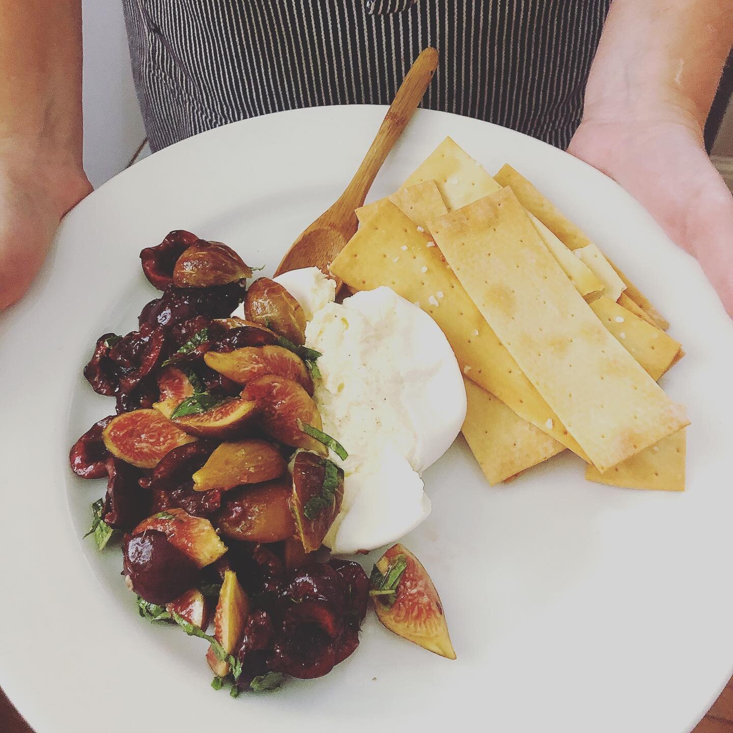 Fig &amp; Cherry Salad with Burrata