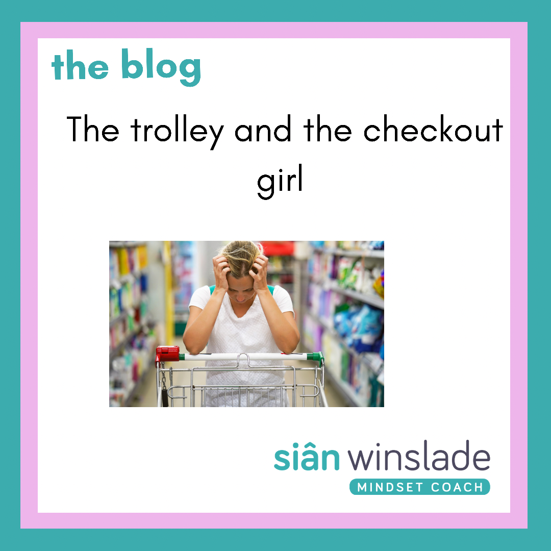 The trolley and the checkout girl