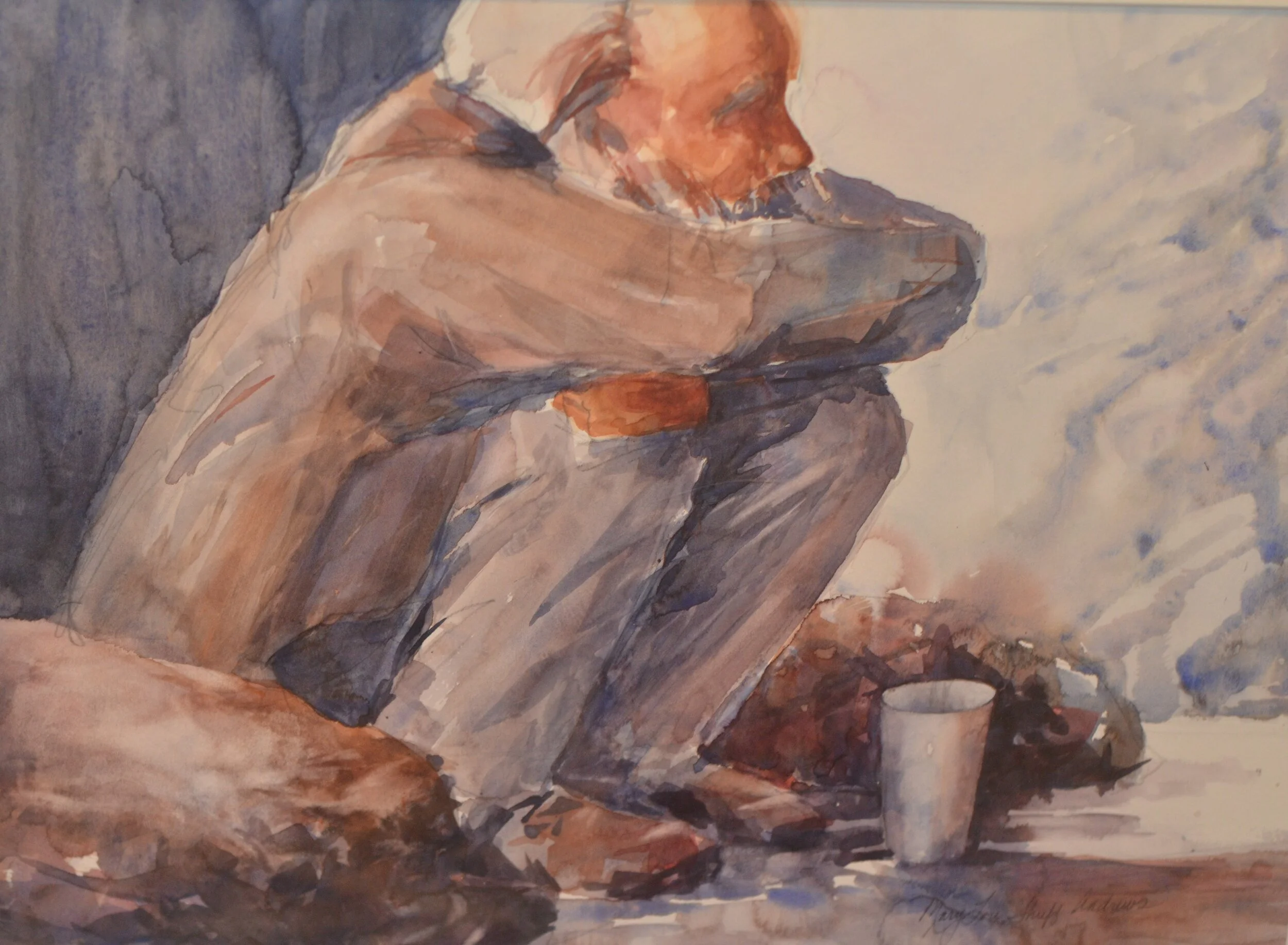   All I Possess . 20”x 30” Watercolor. Available. 