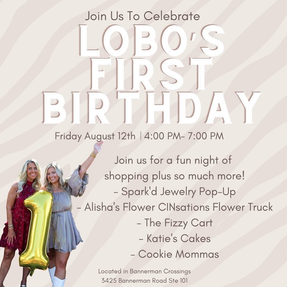 come see us this Friday at Lobo&rsquo;s for their first birthday✨