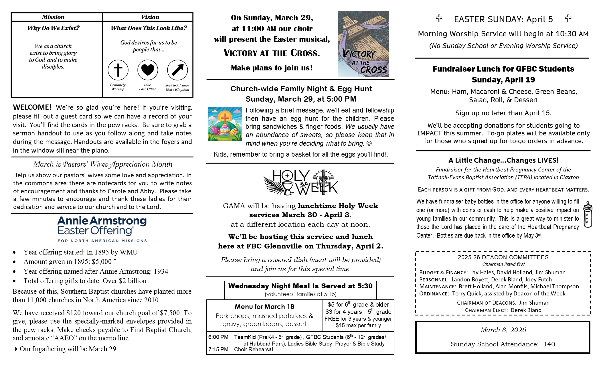 FBC Glennville newsletter pg 2: 3-11-26