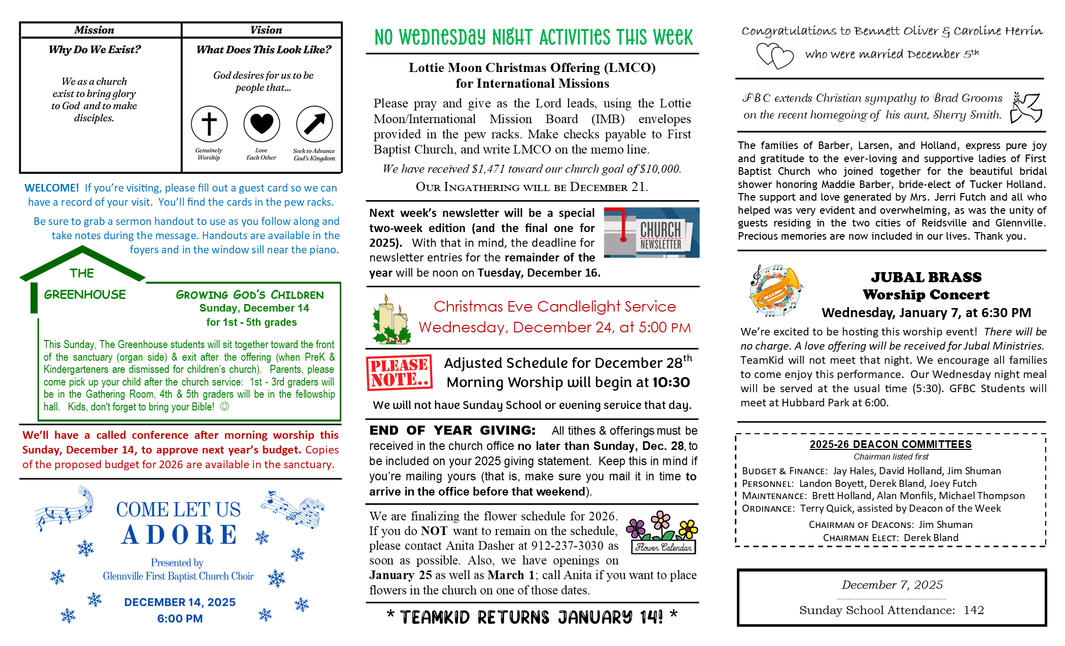 FBC Glennville newsletter pg 2: 12-10-25