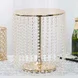 Gold Cake Stand with Crystal Chains