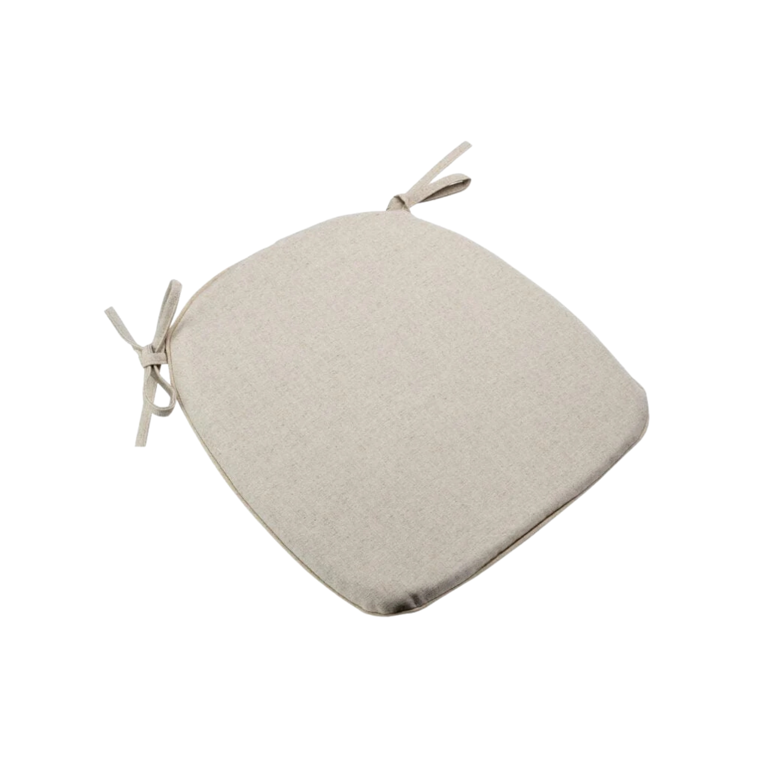 Beige Tweed - Tie Back - Chair Pad