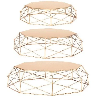 18" Gold Geometric Cake Stand