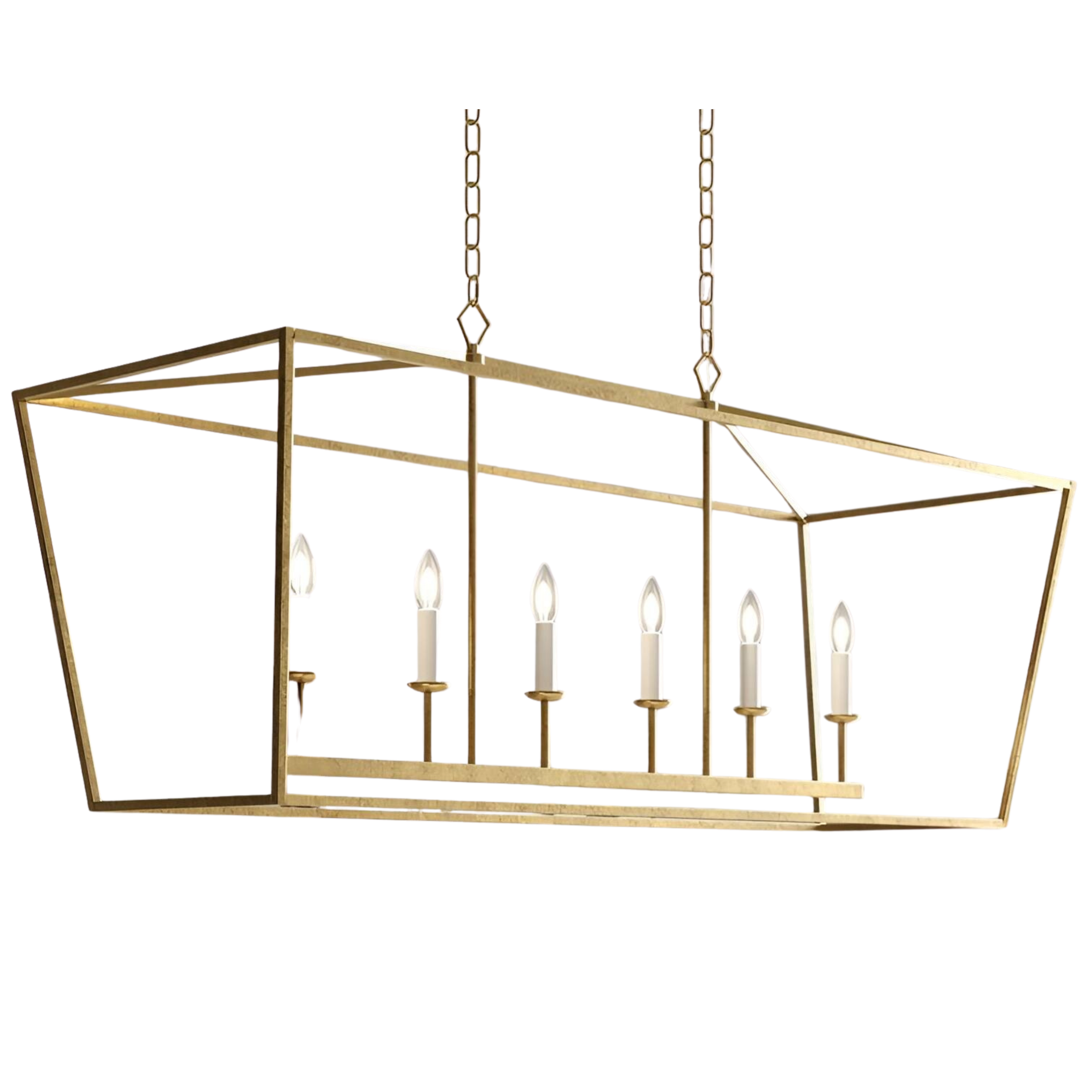 Gold Rectangle Chandelier