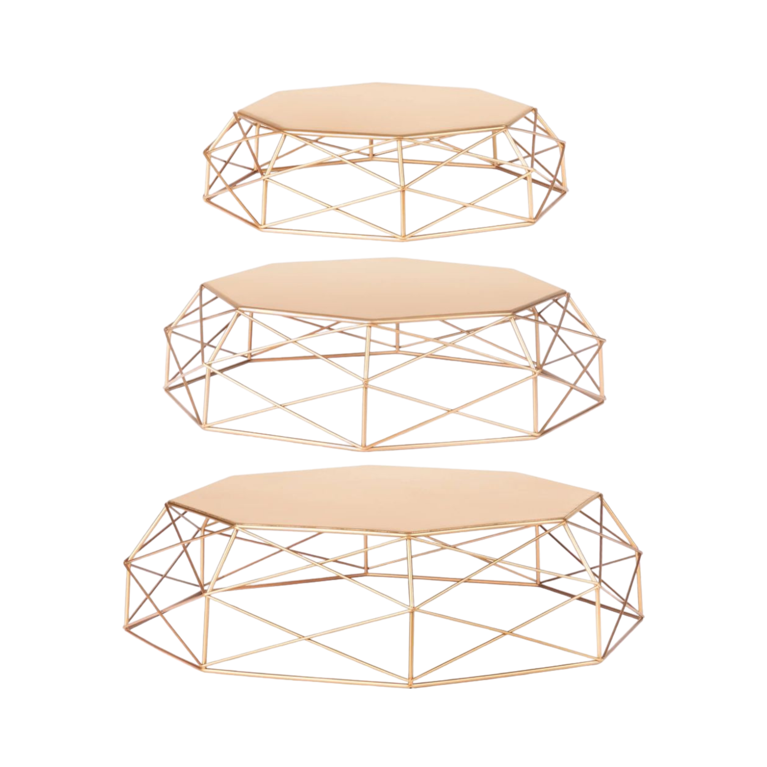 Gold Geometric Cake Stand