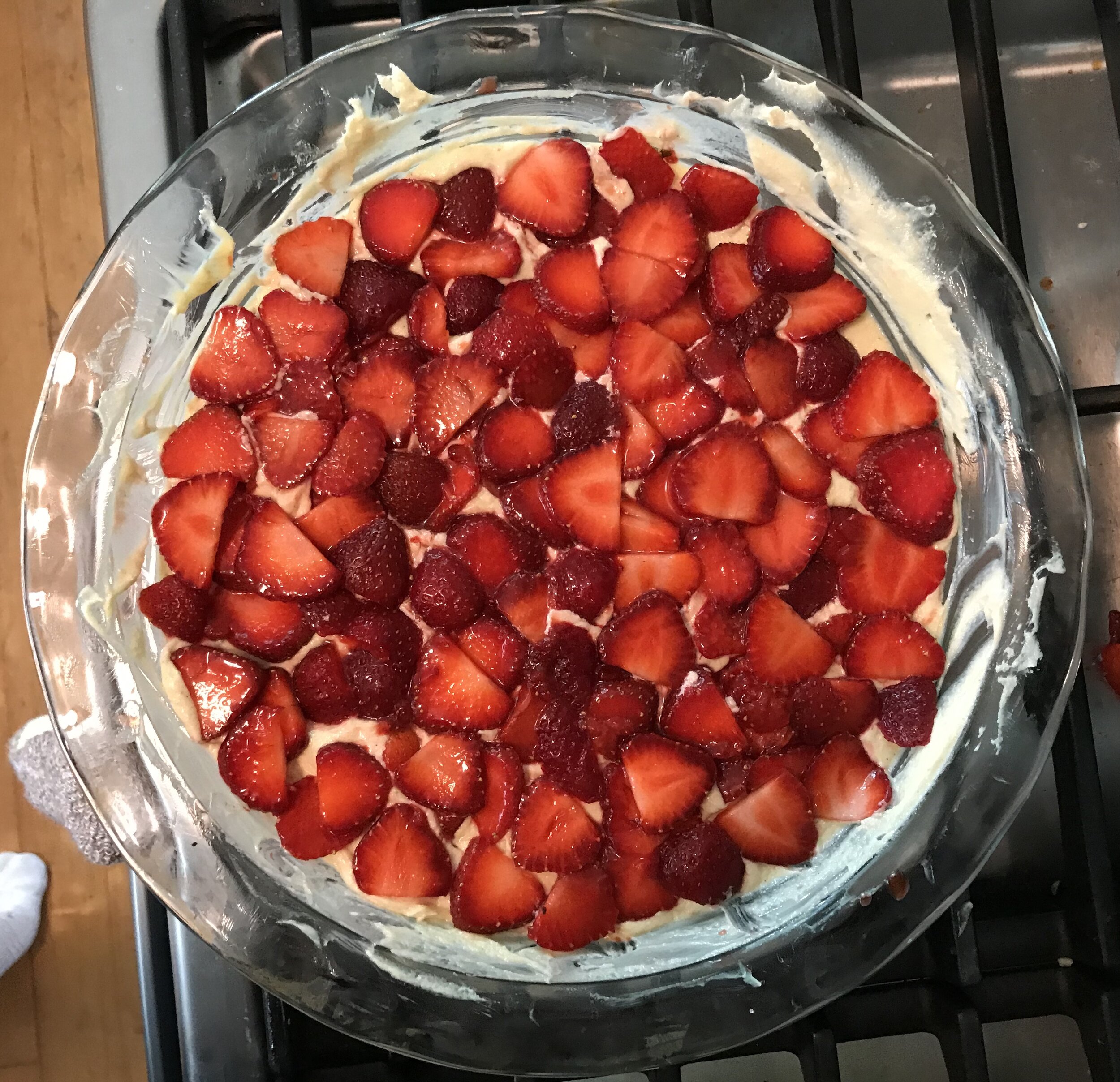  2nd layer of strawberries. 