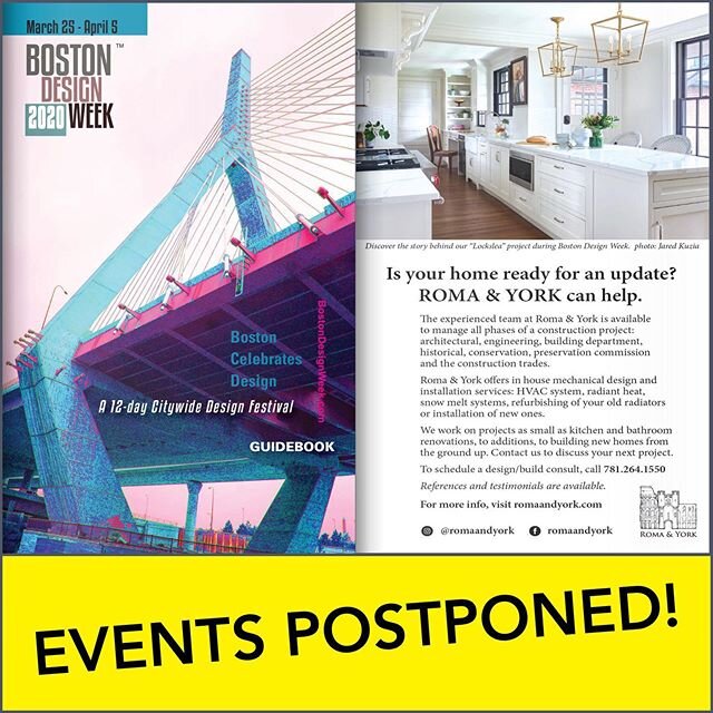 In light of current health + safety recommendations, we have POSTPONED our participation in both of our Boston Design Week events scheduled for later this month @lucialighting Lucia in #Lynn and the historical #OtisHouseMuseum in #Boston. 👉 If you h