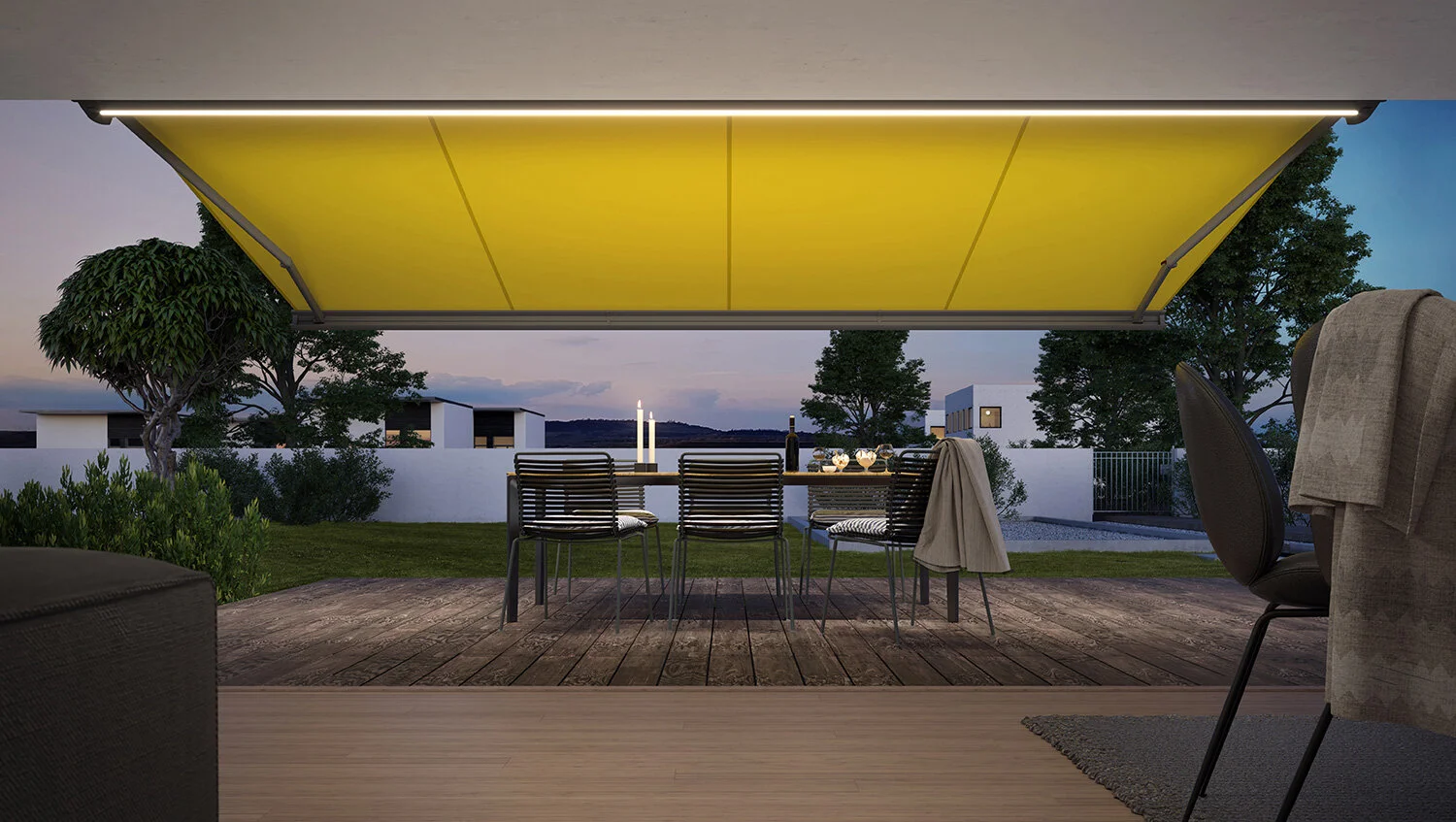 Motorised Retractable Awnings Electric Awnings The Smart Blind