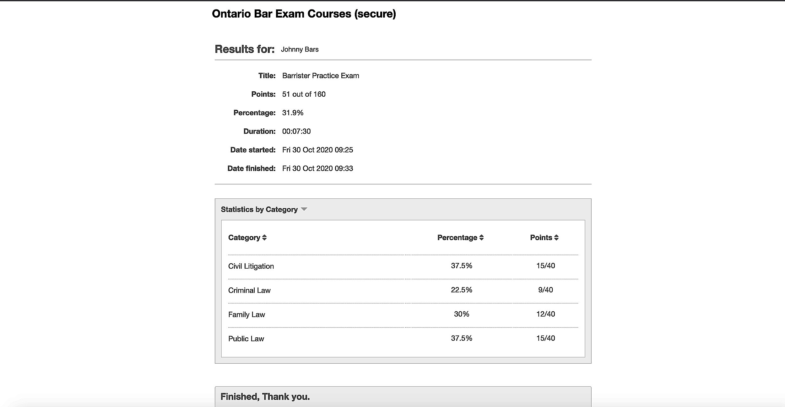 Practice Exams — Ontario Bar Exam Courses