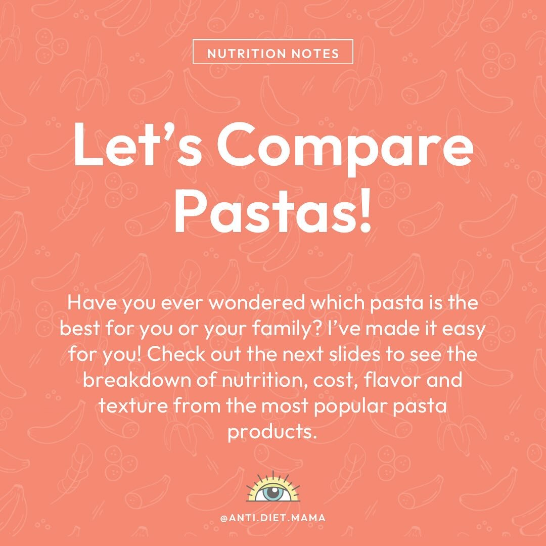 🍝 Pasta Breakdown! 🍝

I had a client message me about pasta choices while she was at the grocery store. She was trying to choose the BEST pasta for her. We did some comparing and contrasting and I thought it would be a good post for y&rsquo;all to 