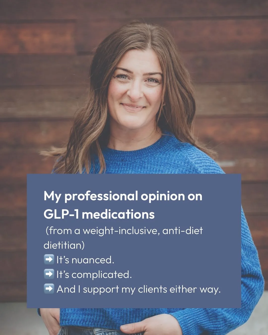 Here&rsquo;s the honest truth: my professional opinion on GLP-1 medications isn&rsquo;t a hot take &mdash; it&rsquo;s a nuanced one.
As a weight-inclusive, anti-diet dietitian, I get asked about these medications constantly. 

And what I want people 