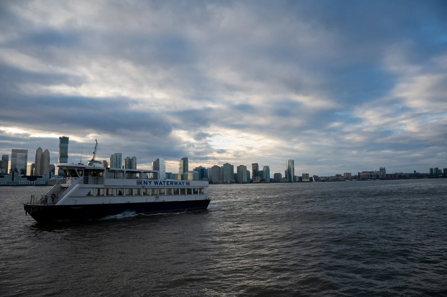 Ferry commuting across the river.⁠
⁠
#hudsonriver #ferry #river #sunbeam #newjersey⁠
#sunsetsky #sunset_lovers #sunset_hub #beautifulsunset #sunsetgram #sunset_stream #sunsetoftheday #sunsetlovers #sunsetphotography #sunsetlover #goldenhour #goldenho