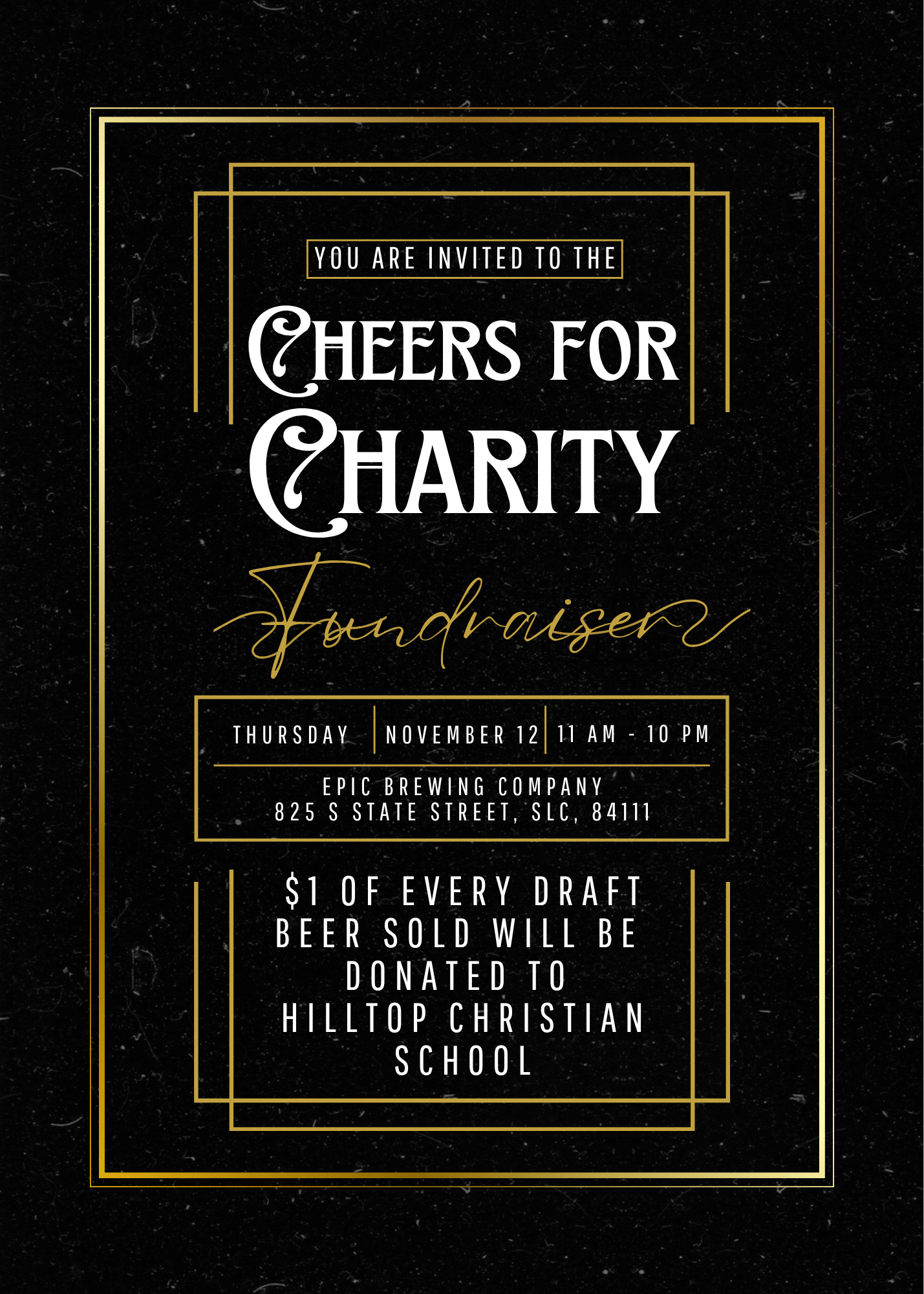 Cheers For Charity: Hilltop Christian School