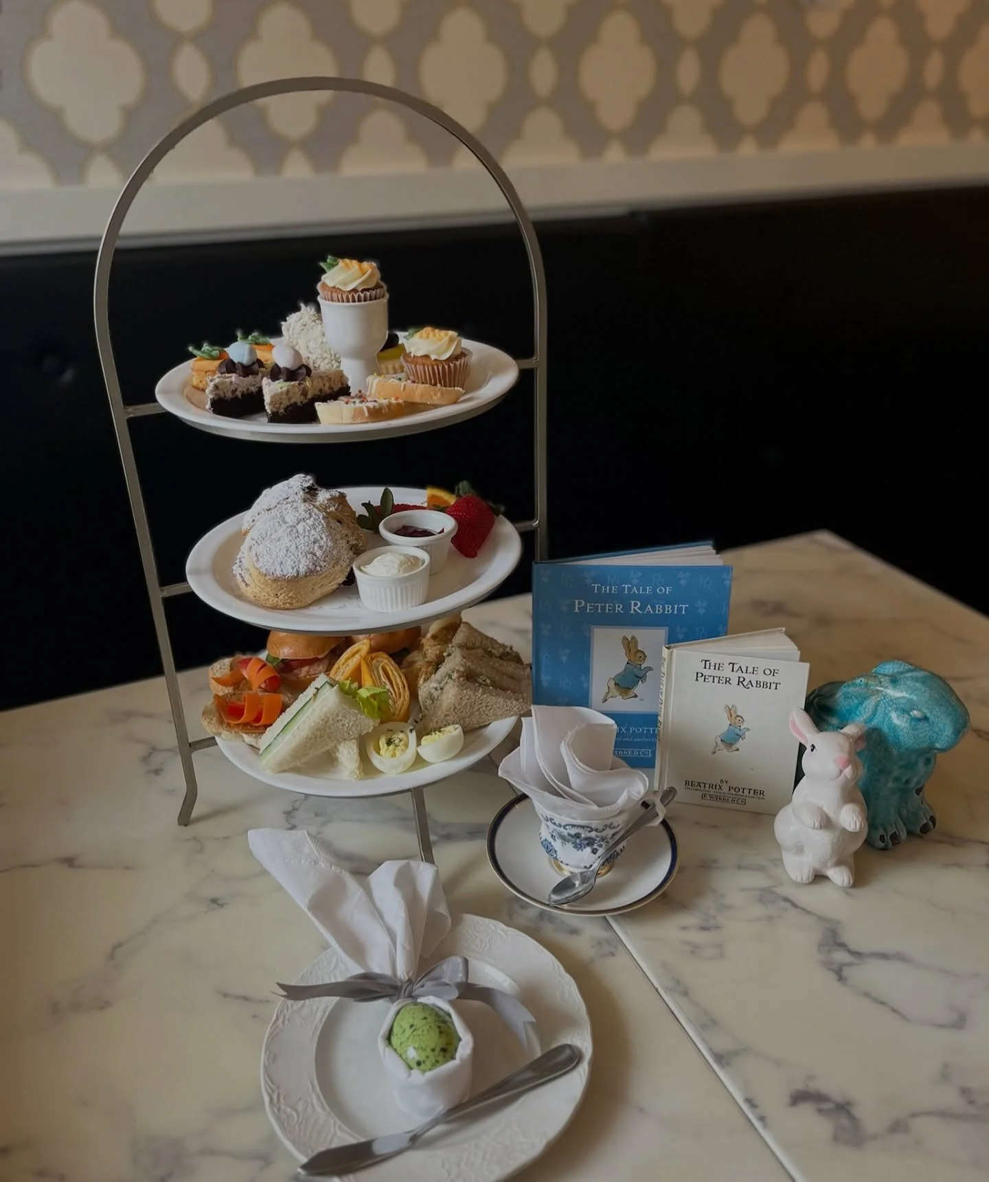 🐰🌸 Peter Rabbit High Tea 🌸🐰
Available April 1&ndash;4

Celebrate all things spring with our charming Peter Rabbit High Tea!

💐 $44 per person
🐣 Kids 10 &amp; under $25

📲 Reserve your spot online &mdash; link in bio!