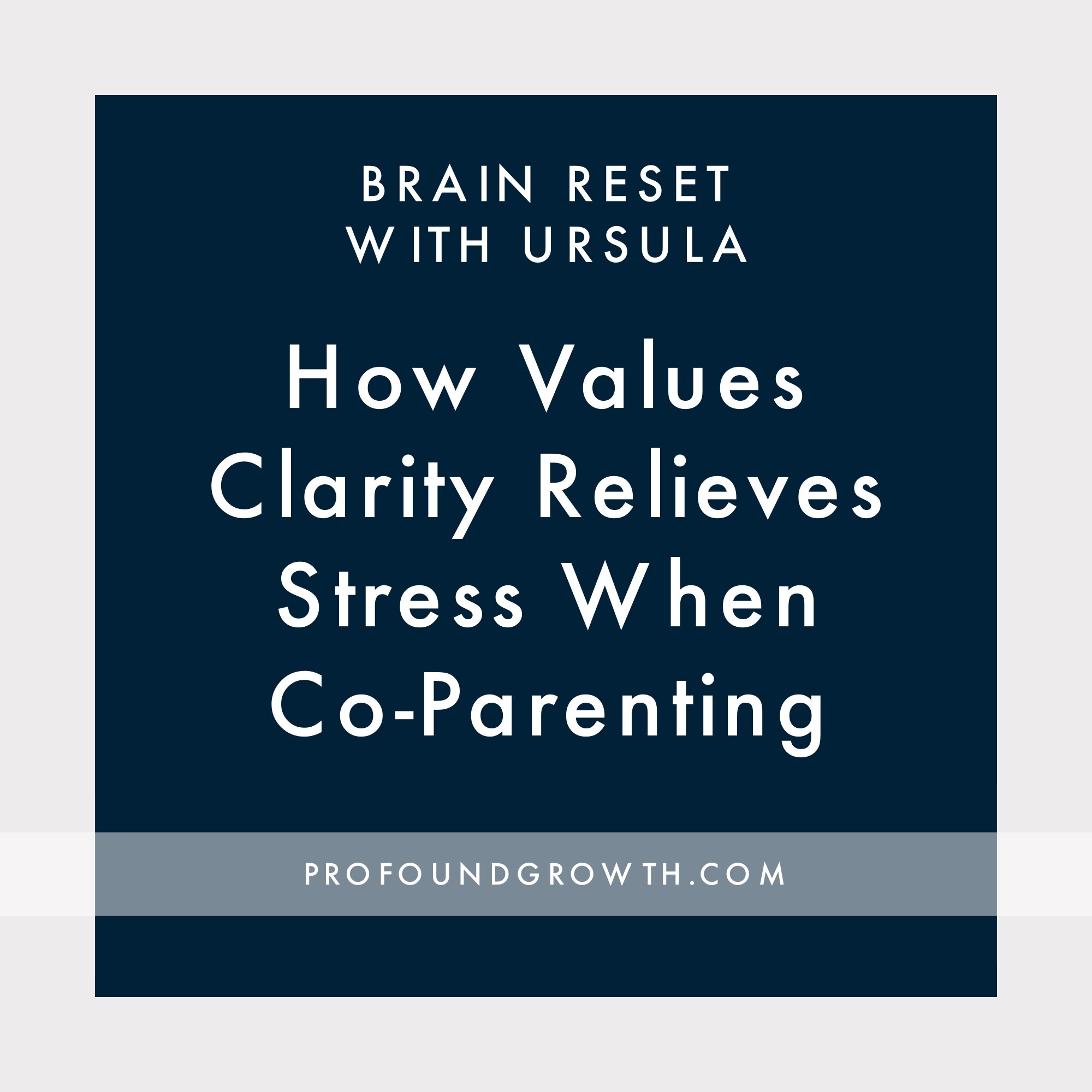 Brain Reset | How Values Clarity Relieves Stress When Co-Parenting