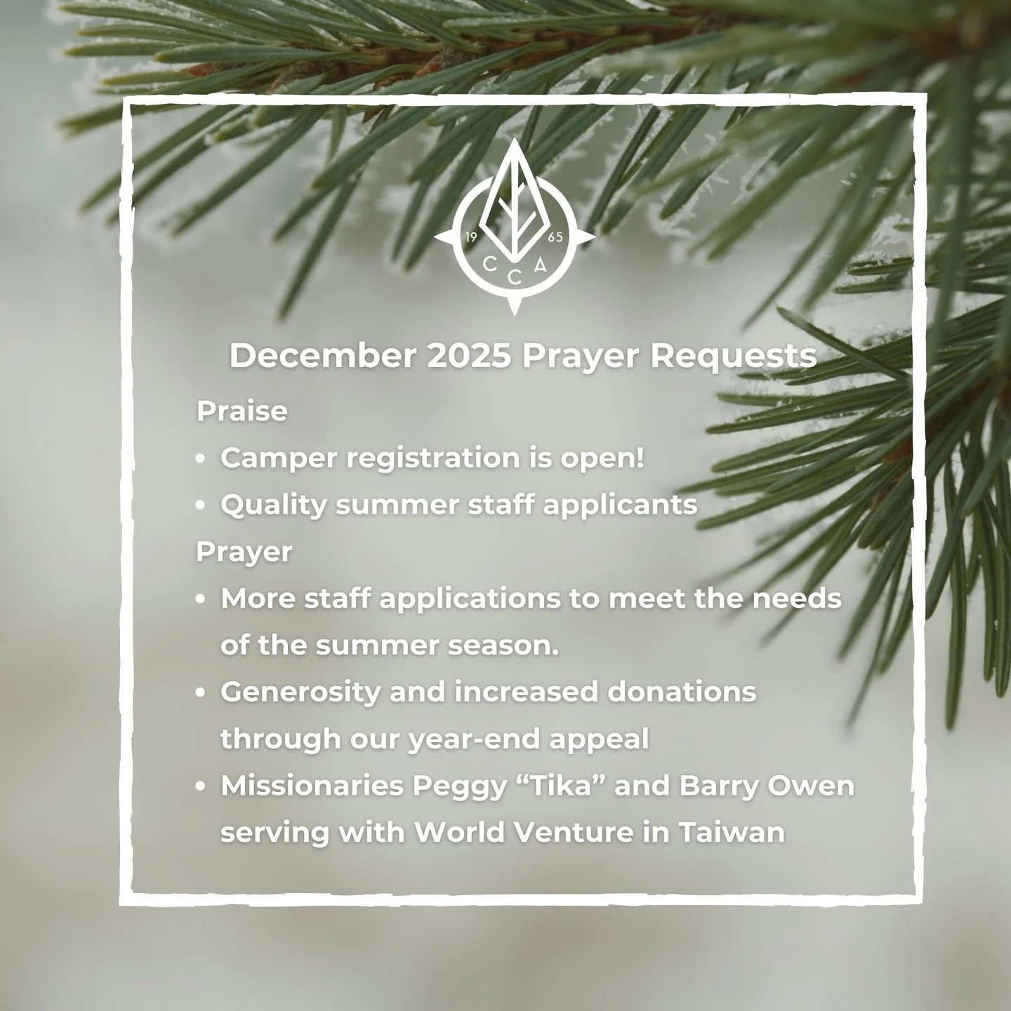 Join us in praying for camp this month!