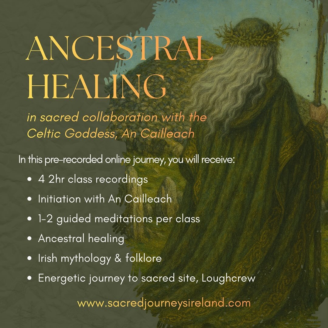 Journey between worlds this dark season with An Cailleach as your sacred ally! 

Pre-recorded online course with bonus Rahanni energy healing 💫

&euro;70 (Offer valid until December 17)

We&rsquo;re currently half way through Ancestral Healing with 