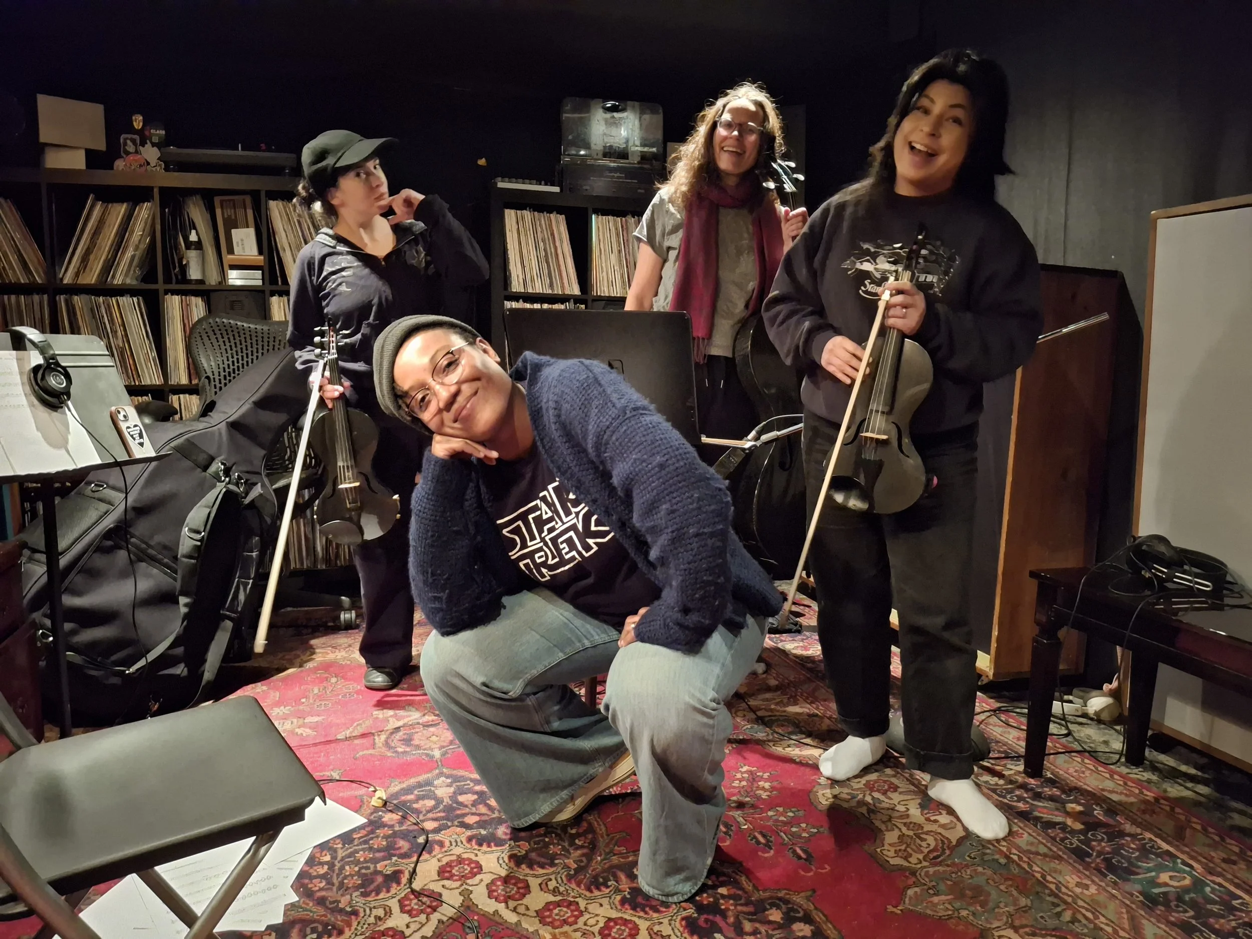 Me and my girls from Bowed Arts! Maya Killtron (Violin), Laura Bates (viola), and Alex McMaster (cello)