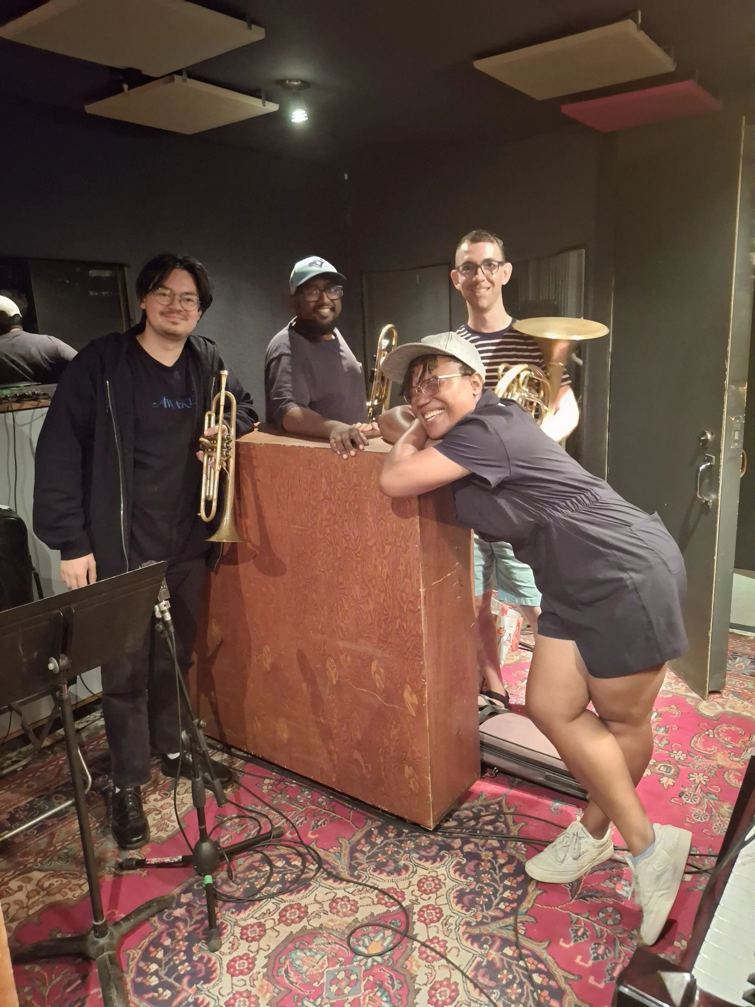 Fun Session for "Day You Begin" with Micajah Sturgess (French Horn), RJ Sacthithananthan (Trombone), and Kae Murphy (Trumpet)