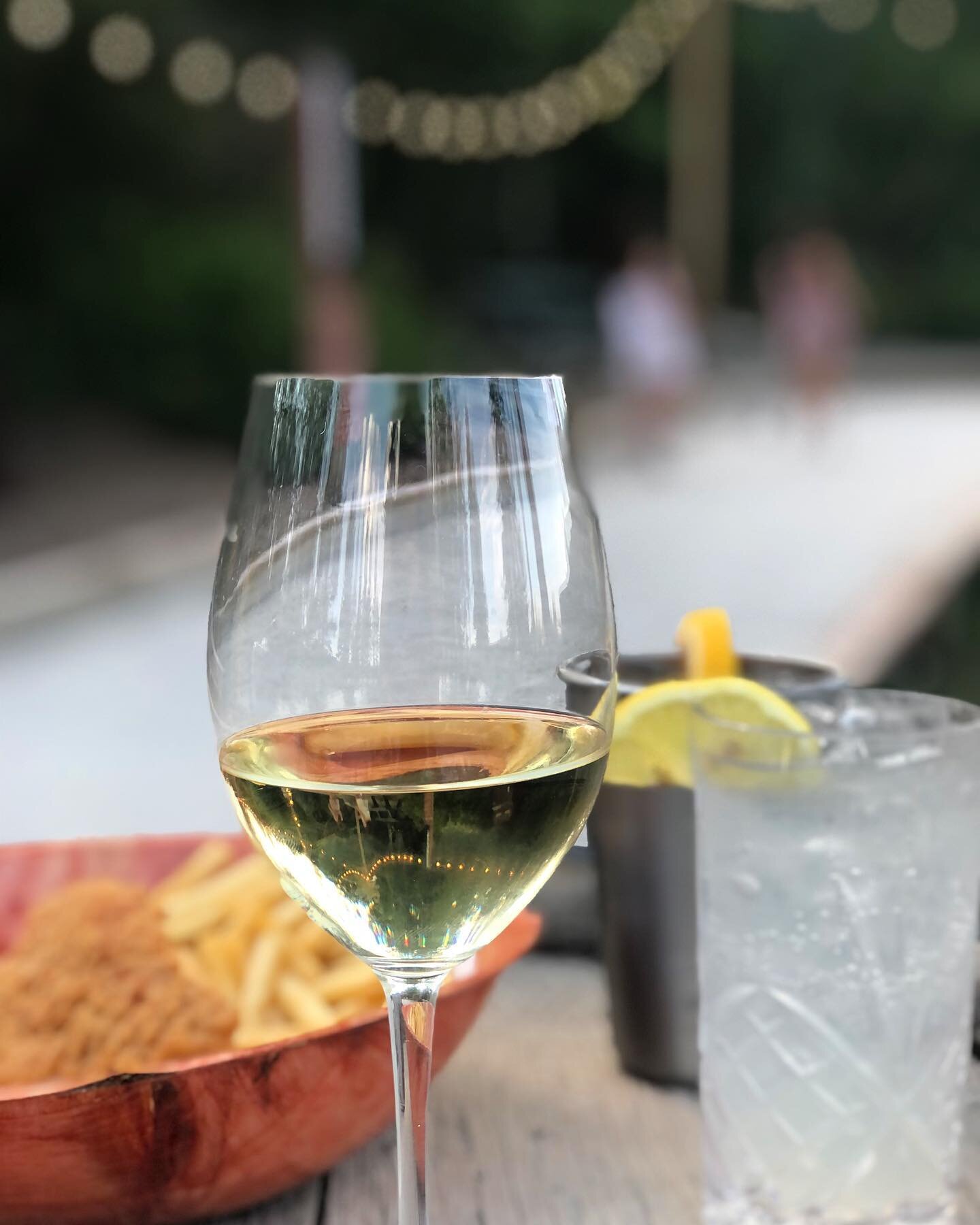 Finishing a nice summer hot day golfing or playing bocce at TCGC with a SavBlanc and some of our favorite &ldquo;Tendies&amp;Fries&rdquo; from Cafe Z!