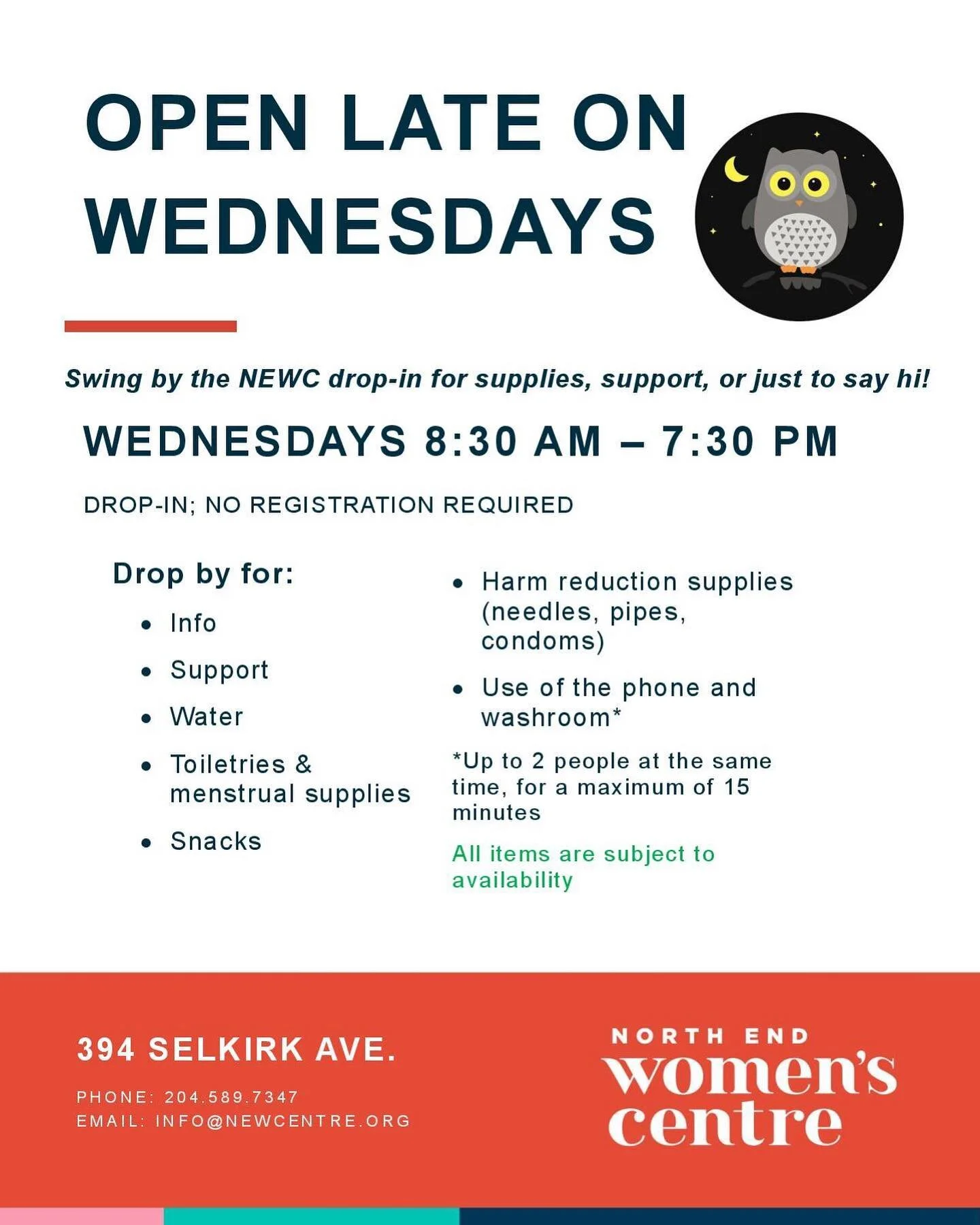 North End Women's Centre Wednesday Drop-In