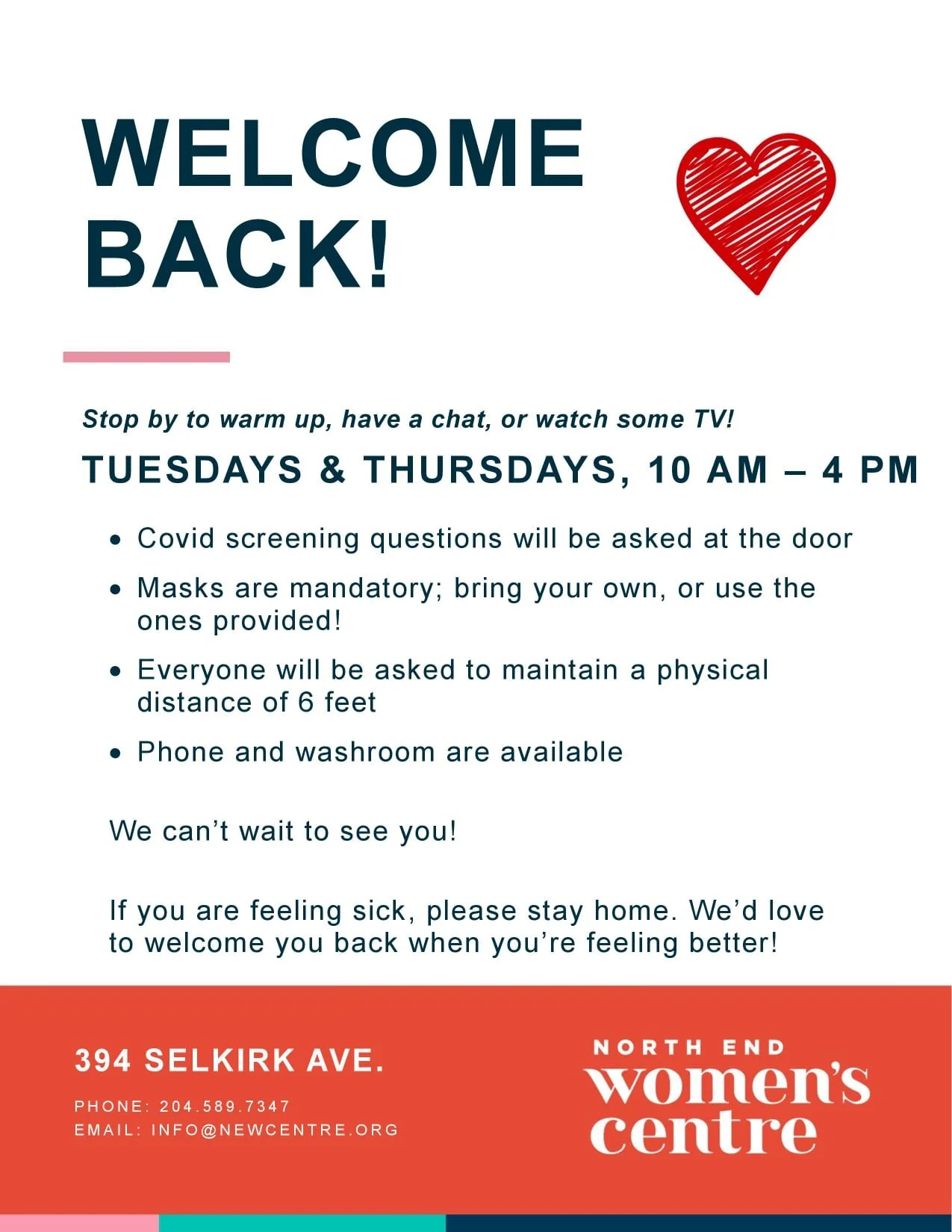 Tuesday and Thursday Drop-in at North End Women's Center