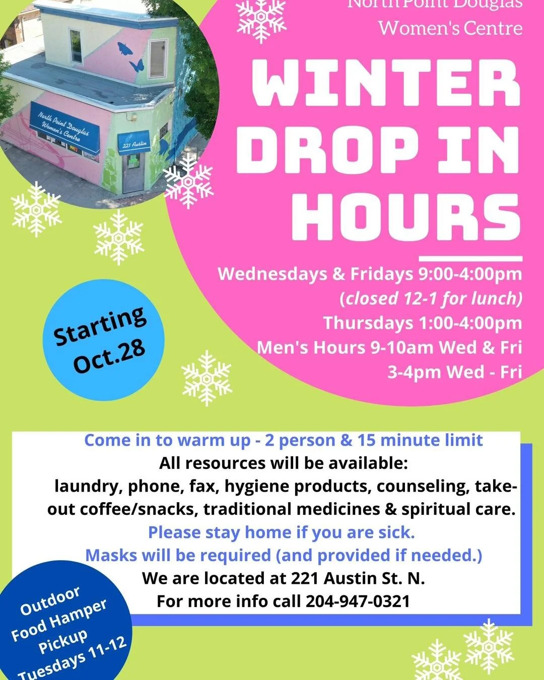 New drop-in hours at North Point Douglas Women's Center