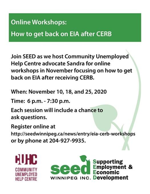 How to get back on EIA after CERB : Online Workshop