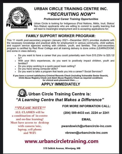 Family Support Worker Program - Urban Circle Training Centre