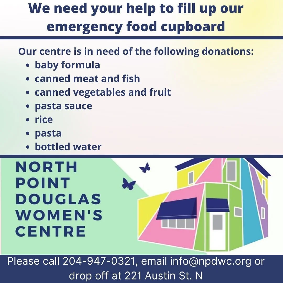 North Point Douglas Women's Centre needs donations!