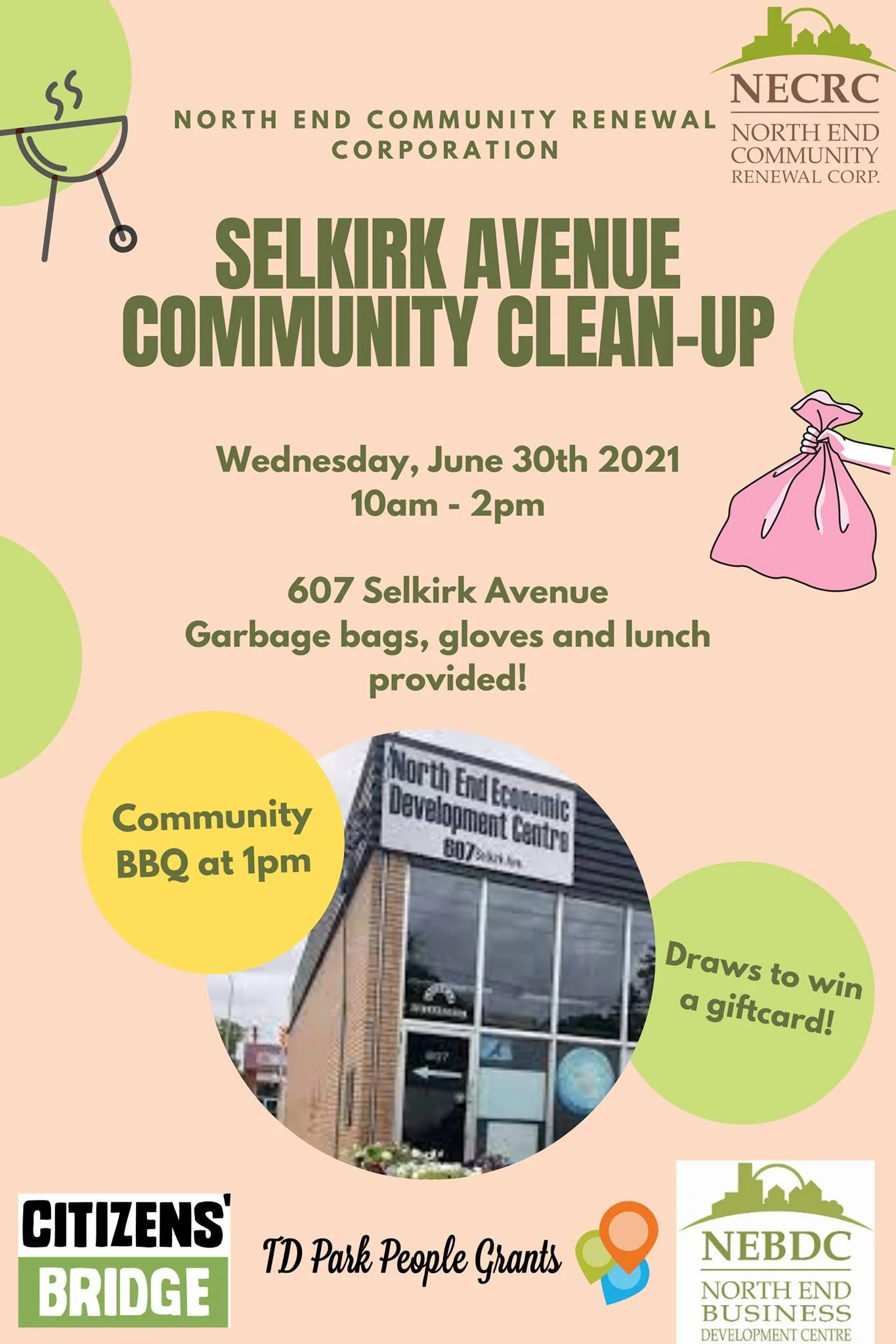 NECRC is hosting a community clean up and BBQ on June 30!