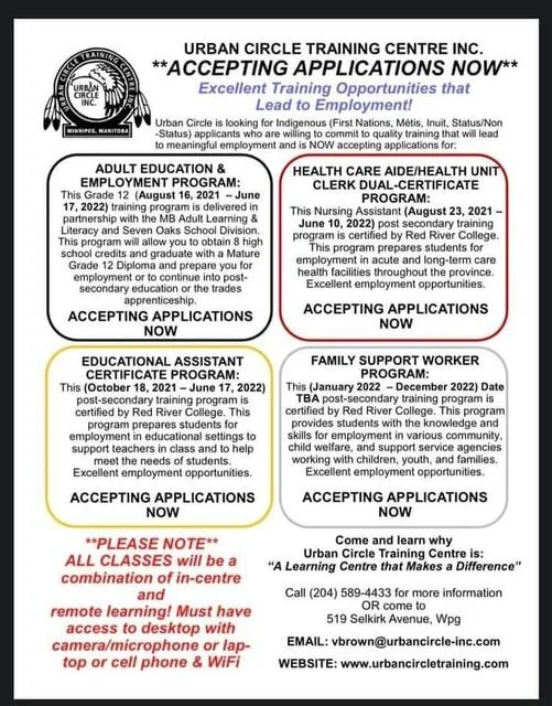 Urban Circle Training Centre - Training Opportunities 