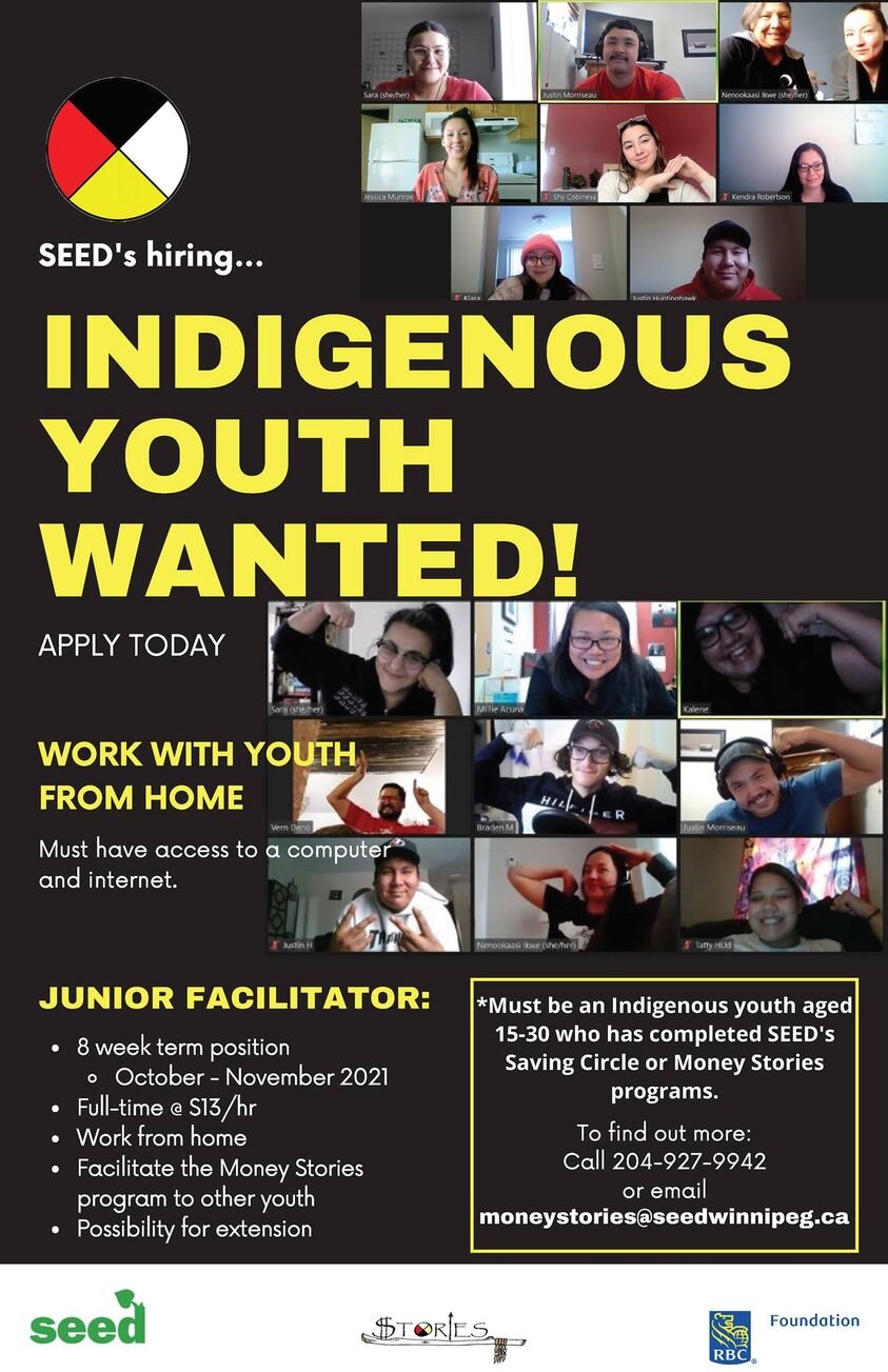 SEED Indigenous Youth Job Opportunity!