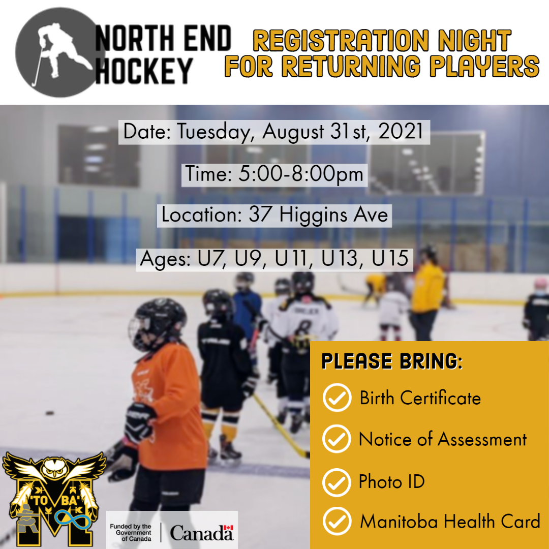 North End Hockey Registration Night for Returning Players!!
