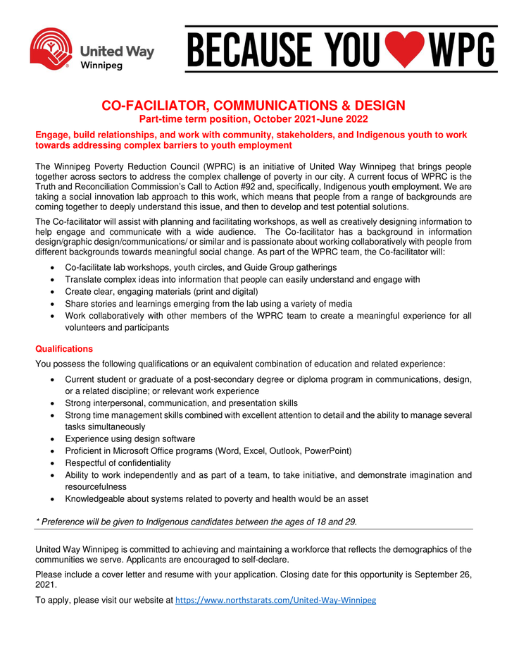 United Way Winnipeg Job Opportunities