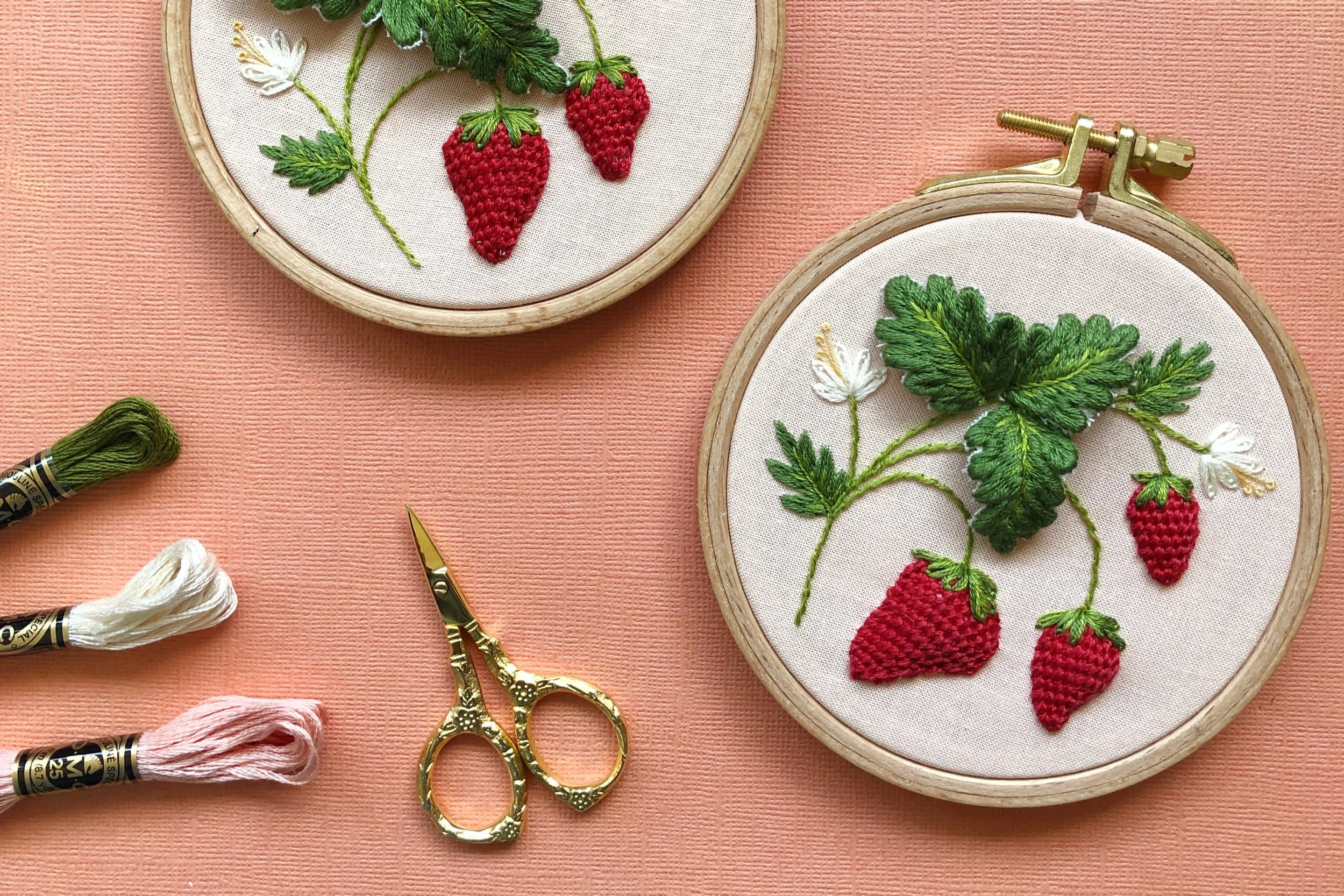 May 16, 1:00pm - Stitch 3D Stumpwork Strawberries