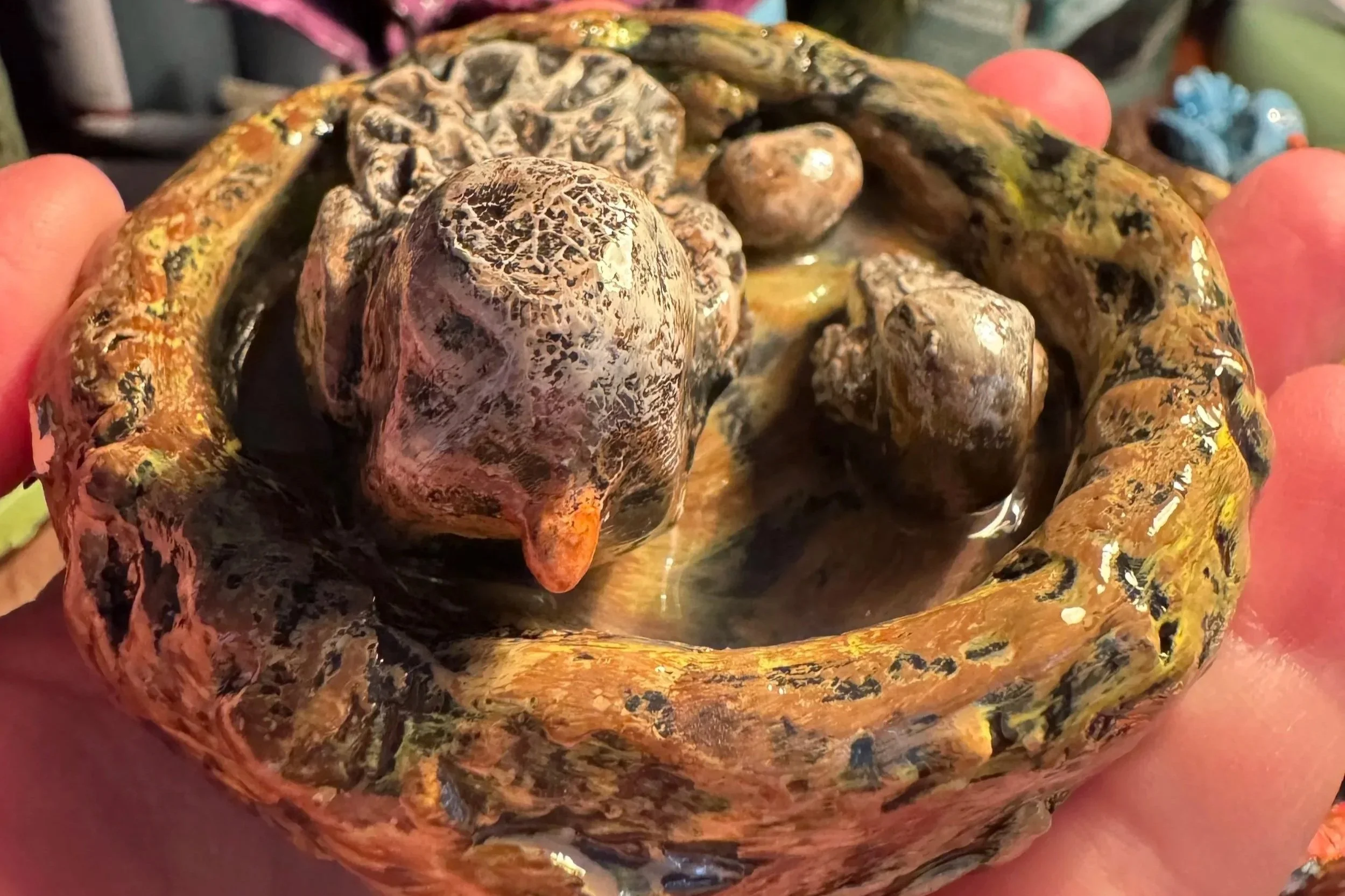 April  11, 1:00pm - Air Dried Clay Birds in a Nest