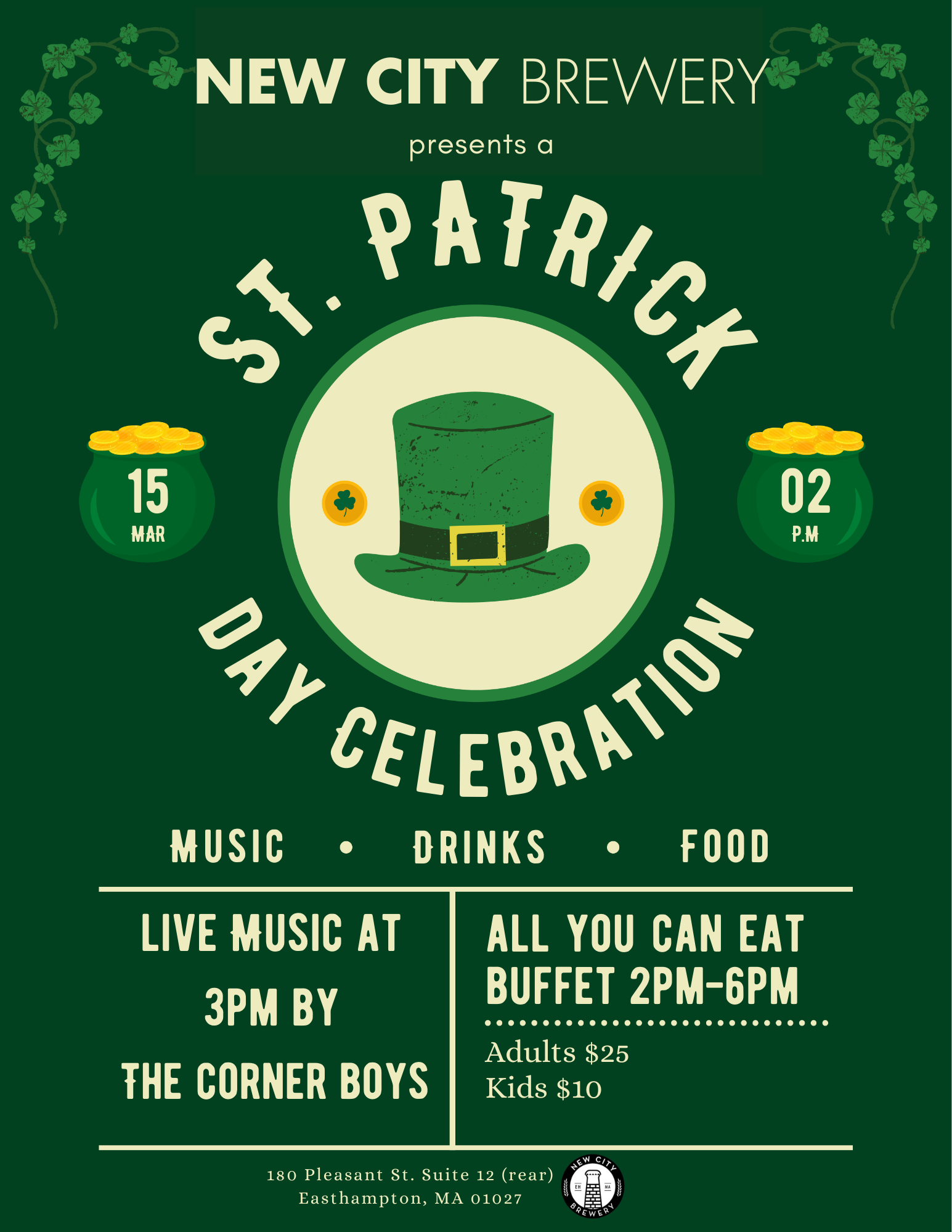 St. Patty's Buffet featuring The Corner Boys