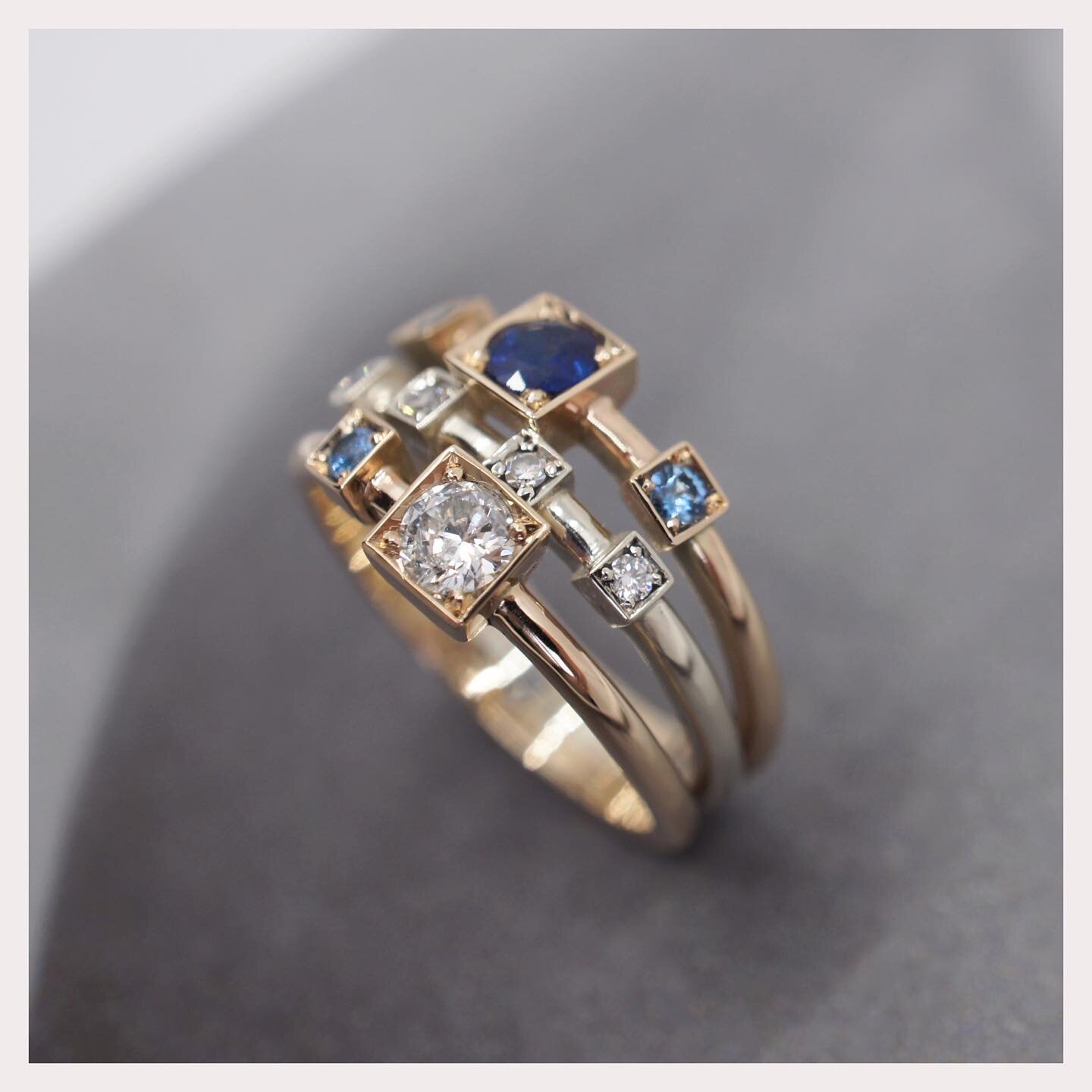 A hugely sentimental sapphire, diamond and aquamarine ring 💙🤍

We worked with Jane to design a ring she could enjoy wearing everyday using some inherited jewellery of hers, we also added in some aquamarines which is the birthstone for March.

Swipe